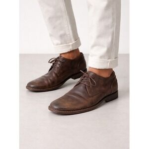 John Varvatos Brown Leather Lace Up Dress Shoes Mens Size 8 M